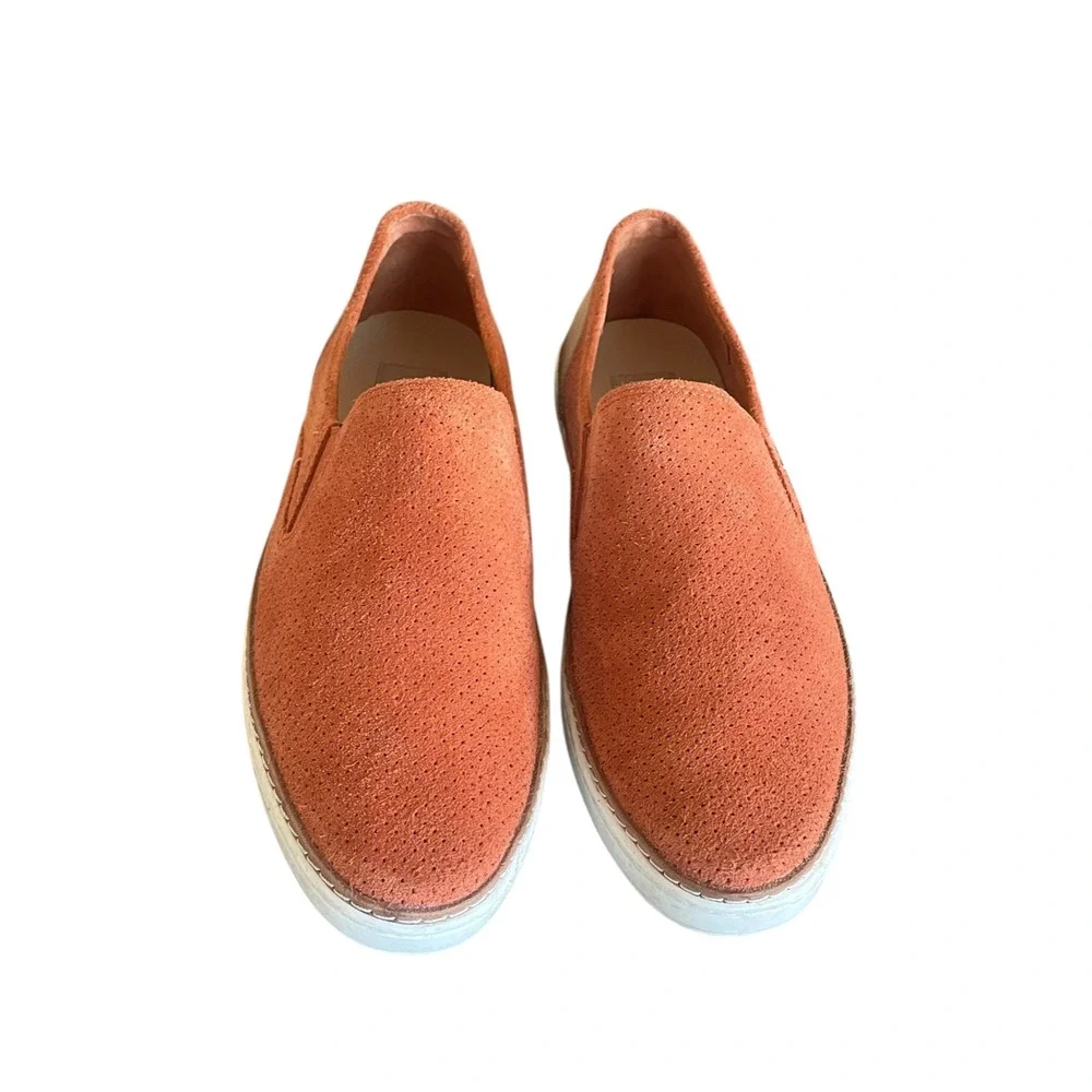 UGG Adley Women's Size US 10/41 Orange Suede Perforated Leather Slip-On Loafers